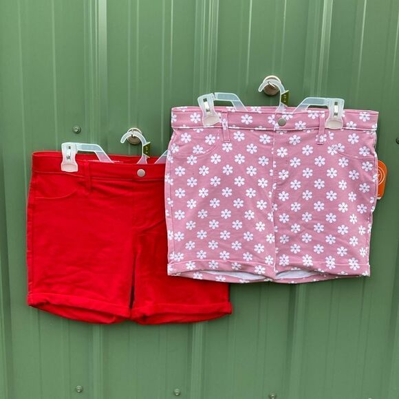 Girls French Terry Soft Comfy Shorts 2-Pack Size XL Plus (14-16) - Picture 1 of 9